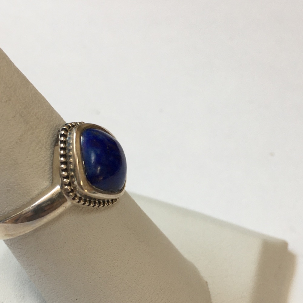 Sterling Silver Setting with Lapis Stone - Picture 2 of 4